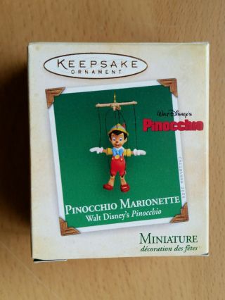 2004 Hallmark Pinocchio Marionette Miniature Ornament