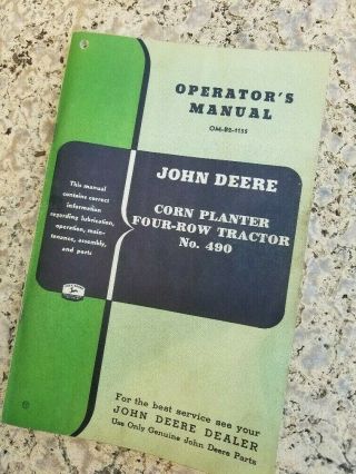 Vintage John Deere Owner Manuals 4