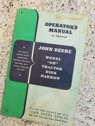 Vintage John Deere Owner Manuals 5