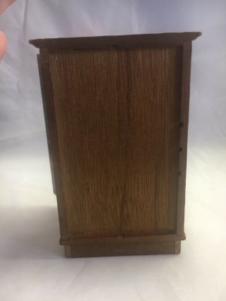 Vintage dollhouse miniatures 1/12 scale wooden wardrobe dresser combo drawers 4