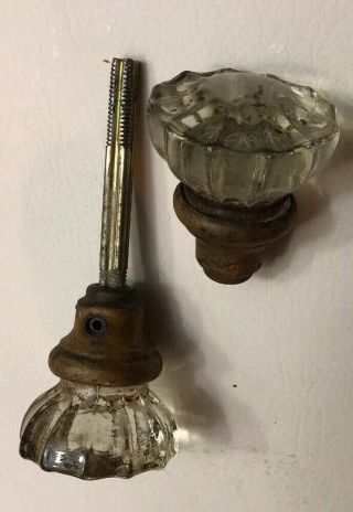 Antique Vintage Glass Doorknob Set From The 1950’s 3