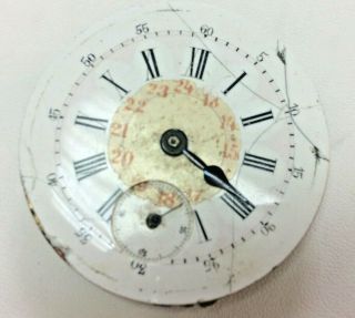 Antique Swiss Made Cylinder Pocket Watch Movement - Buy It Now £10.  00