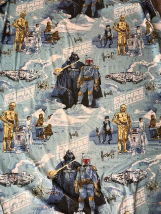 Vintage 1979 Star Wars Empire Strikes Back Twin Fitted Sheet And Flat Sheet Set 3