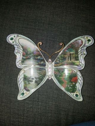 Thomas Kinkade The Garden Of Prayer Wall Hanging Wings Of Beauty Butterfly