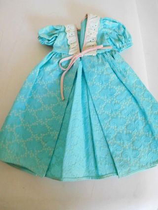 Vintage Fashion Doll Turquoise Robe Dress For 18 " - 21 " Doll