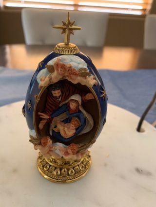 The Franklin House Of Faberge Egg Figurine The Nativity