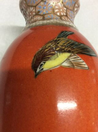 antique japanese satsuma vase 8 Inches High 3
