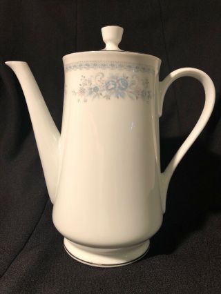 Christine Fine Porcelain Vintage China From Japan Teapot Blue Floral