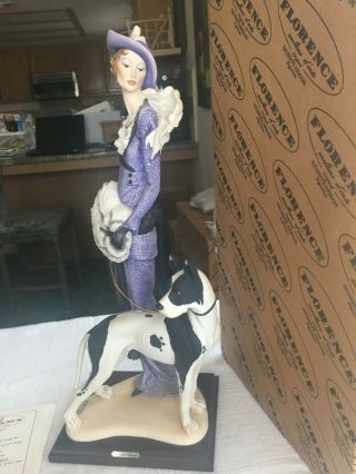 Giuseppe Armani " Lady With Dane " Made In Italy; Limited Edition