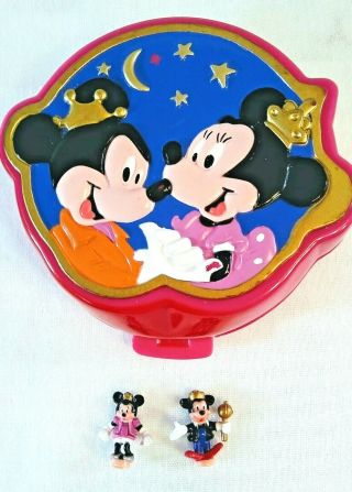 Polly Pocket Disney Minnie & Mickey Mouse Playcase Compact 1995 Vintage - Flawed