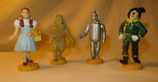 Wizard Of Oz Set Of 4 Pvc Figurines By Presents 3 1/2 " Tall 1987 Turner