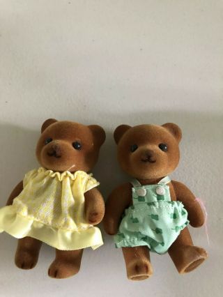Calico Critters 2 Vintage Bears Brother And Sister