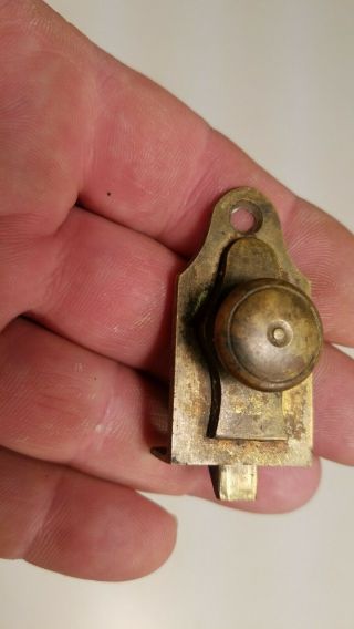 Antique Vintage Small Brass Cabinet Spring Loaded Latch