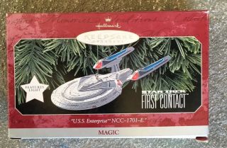 1998 Hallmark U.  S.  S.  Enterprise Ncc - 1701 - E Ornament - Star Trek - Nib