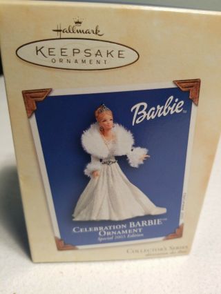 Hallmark Keepsake Christmas Ornament Celebration Barbie 2003 4th In Series