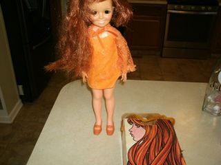 Vintage Ideal 1969 Crissy Doll Long Hair Growing Girl Box