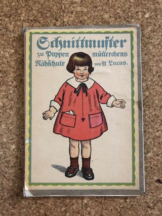 Vintage Antique German Doll Clothes Pattern Folio