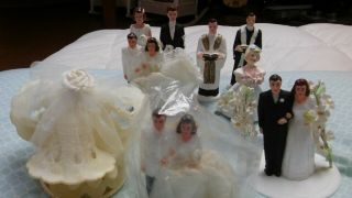 Vintage Wedding Cake Toppers And Figures - 1950 