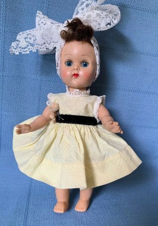 Vintage Vogue Ginny Doll Slw 8” Face,  Needs Wig Tagged Dress
