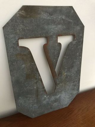Large Vintage Metal Letter Stencil 