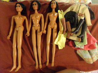 3 Vintage Mego Cher Dolls Tlc With Clothes