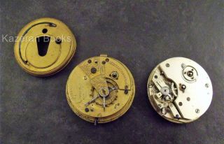 2x Antique Vintage Fob Pocket Watch Movements Collingwood & Son &c