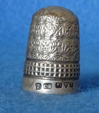 Charles Horner Chester Hallmarked Silver Thimble
