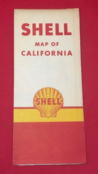 Vintage 1940/50’s Shell Road Map Of California