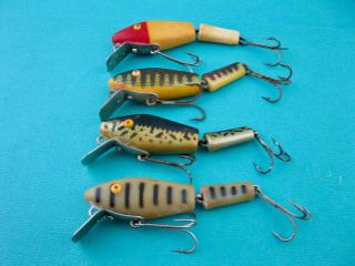 4 Vintage L&s Mirror Lures - Early Opaque Eyes - 4 Colors