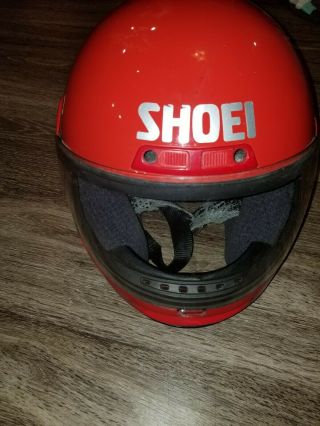 Vintage Shoei Helmet Red Size Medium