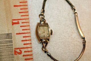 Vintage Girard Perregaux Swiss Ladies Watch 14k White Gold Filled