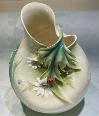 Franz Porcelain Ladybug Large 12 1/4 " H Vase Fz00960