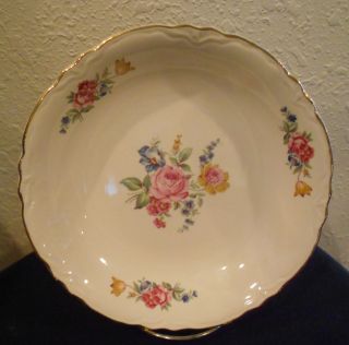Vintage Hazel By Scio Coupe Soup Bowl Floral,  8 3/8 " In Diameter,  Serving Bowl,
