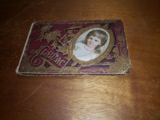 Antique Victorian Autograph Book 1890s With Writing.  Some Blank Pages.
