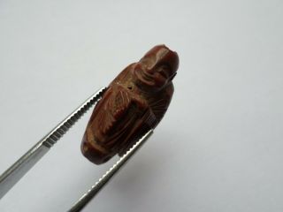 Antique Or Vintage Chinese Hediao Carved Nut Bead Monk