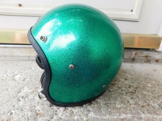Vintage Lsi - 4150 Green Metal Flake Helmet