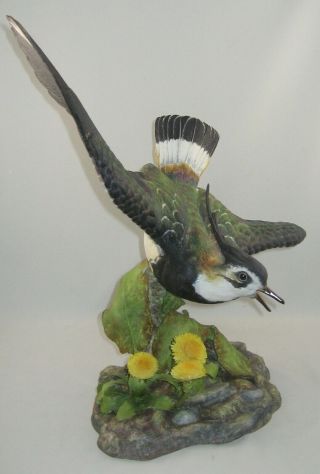 Boehm Porcelain Bird Sculpture " Lapwing With Dandelions " 100 - 14 Malvern England