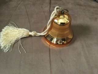 Vintage Christmas Ornament Reuge Swiss Music Bell Anniversary Song