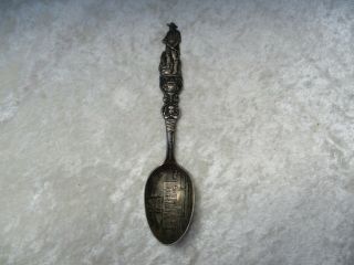Vintage Sterling Silver Colorado State Gold Miner Souvenir Spoon