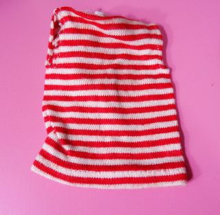 Vintage Barbie Red And White Striped Pak Top