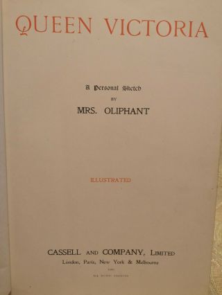 Antique Book Of Queen Victoria,  By Mrs.  Oliphant - 1900 2