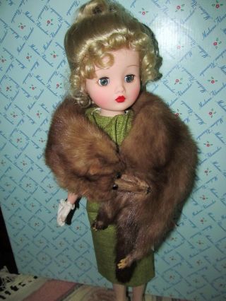 Real Mink Stole Vintage Fits 18 - 21 " Alexander Cissy Shari Portrait Dolls Revlon
