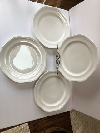 Set of 4 Mikasa Antique White (Bone China) Dinner Plates (2 set available) 2