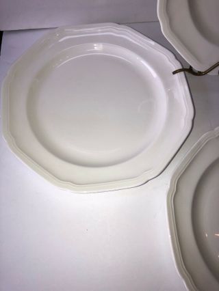 Set of 4 Mikasa Antique White (Bone China) Dinner Plates (2 set available) 4