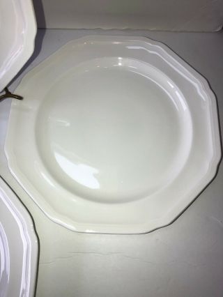 Set of 4 Mikasa Antique White (Bone China) Dinner Plates (2 set available) 5