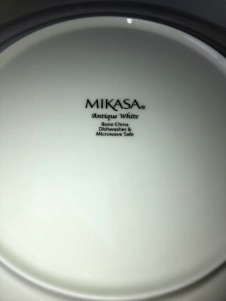 Set of 4 Mikasa Antique White (Bone China) Dinner Plates (2 set available) 7