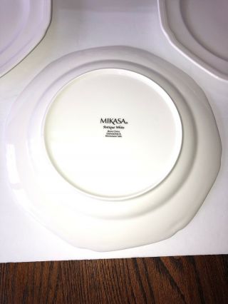 Set of 4 Mikasa Antique White (Bone China) Dinner Plates (2 set available) 8