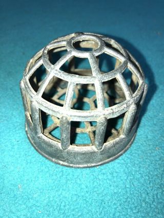 Vintage Domed Metal Flower Frog Cage