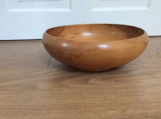 Vintage Wooden Fruit Bowl - 23cm
