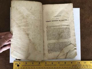 Antique Booklet: Declaration Of Philadelphia Yearly Meeting - Friends 1828 Quaker